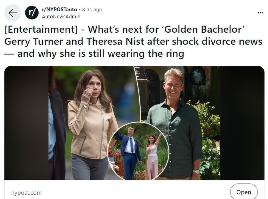 Golden Bachelor Theresa Nist Wearing Her Wedding Ring - NY Post - Reddit