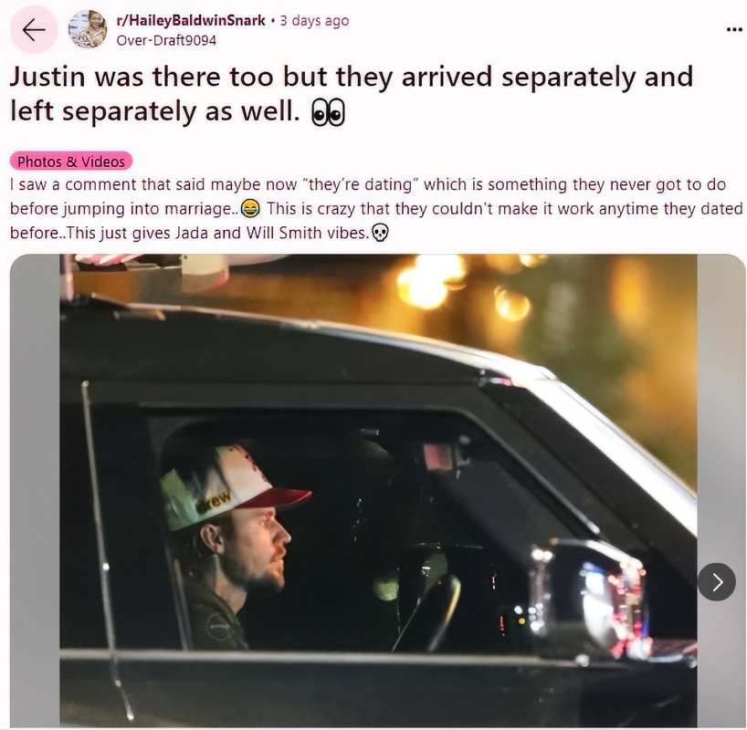 Justin and Hailey Bieber – via Reddit