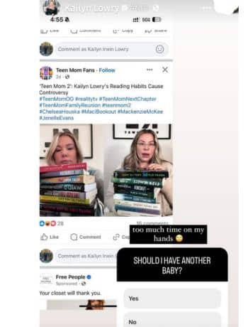 Kailyn Lowry Facebook Story Post - Reddit