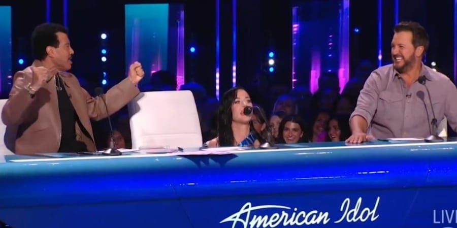Katy Perry ducks for cover. - American Idol