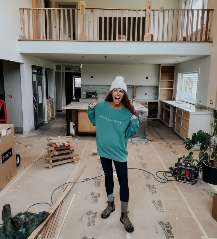 Progress on renovations - Audrey Roloff -Instagram
