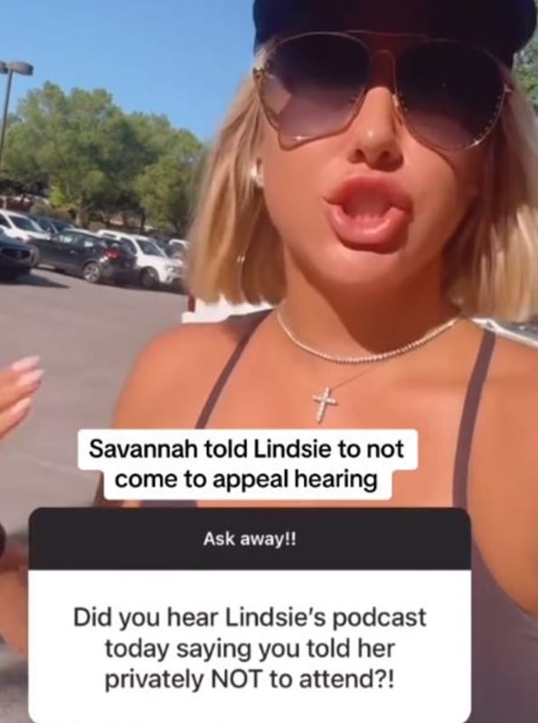 Savannah Talks About Lindsie Going Public - Via TikTok