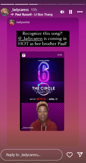 The Circle player Caress Russell catfishes as her brother Paul. - Instagram