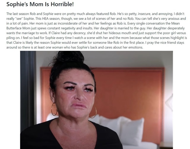 Sophie Sierra's Mother Claire Sierra From 90 Day Fiance, TLC, Sourced From TLC YouTube / Reddit