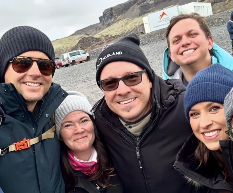 Hallmark Lacey and Kris and crew in Iceland - Instagram