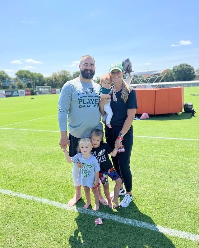 Jason Kelce, Kylie Kelce, and their daughters from Instagram