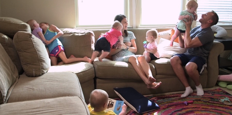 Adam and Danielle Busby move to a bigger home during Season 1. - OutDaughtered