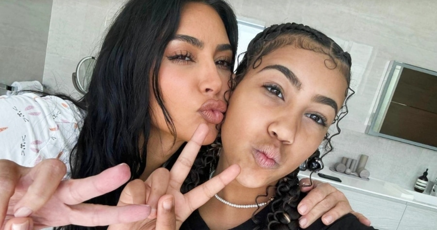 Kim Kardashian and North West - TikTok