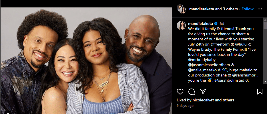 Wayne Brady: The Family Remix coming to screens in July. - Instagram