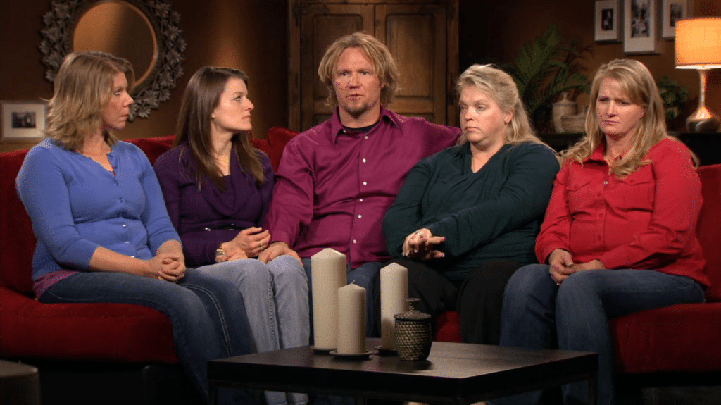 Meri, Robyn, Kody, Janelle, and Christine Brown. - Sister Wives