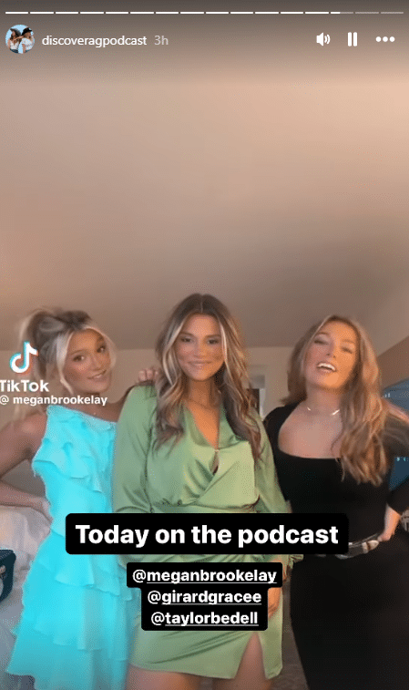 Taylor BeDell, Megan Lay, and Grace Girard interview with Discover Ag. - Instagram