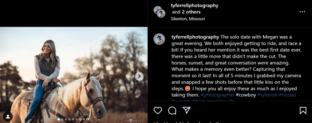 He shows off his photography skills during Farmer Wants A Wife. - Instagram