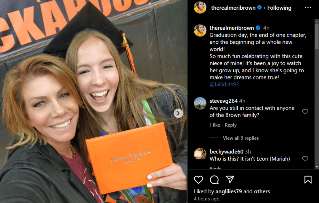 Meri Brown wishes her nieces a bright future as she celebrates her new chapter. - Instagram
