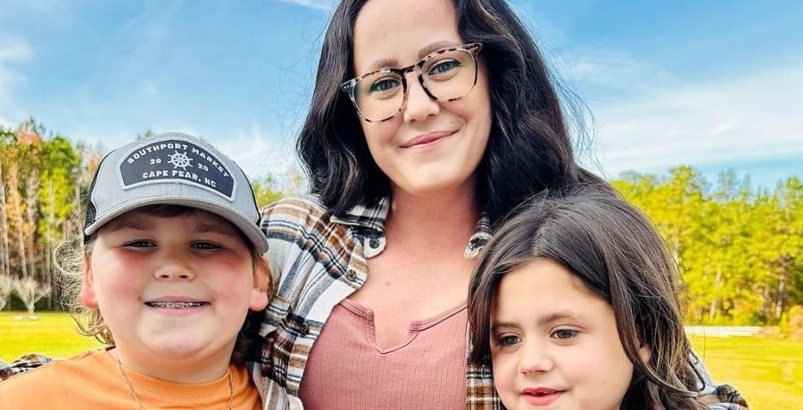 Jenelle Evans and two of her kids from Instagram