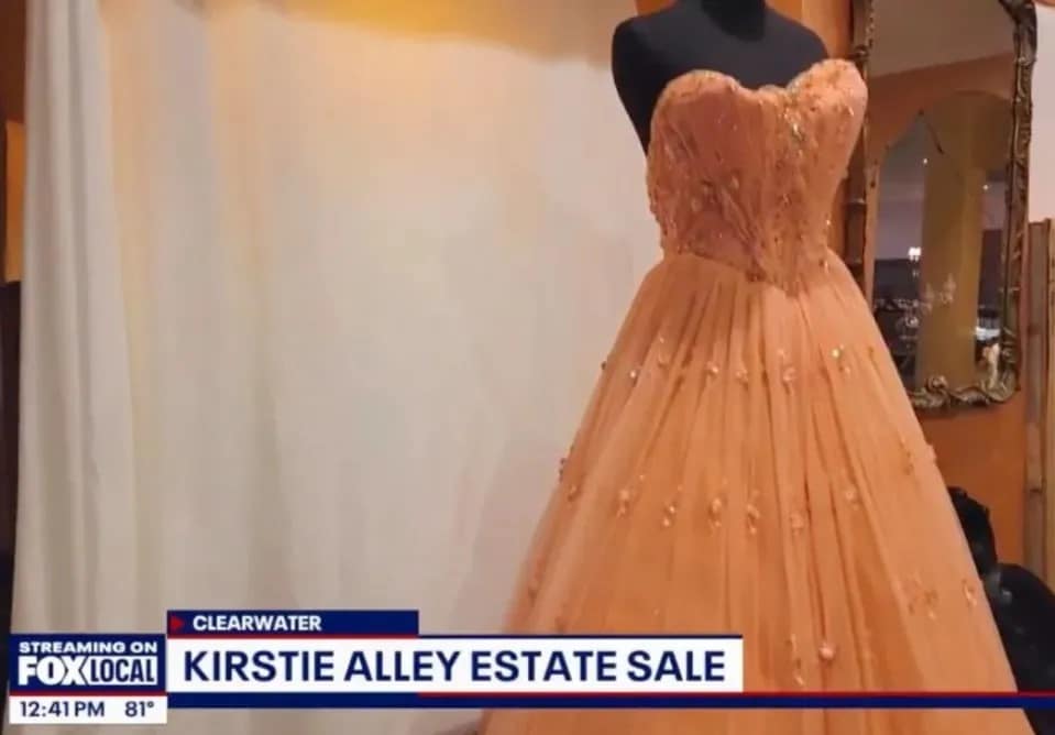 Orange ballgown Kirstie Alley wore on DWTS, Fox 13, sourced from The US Sun