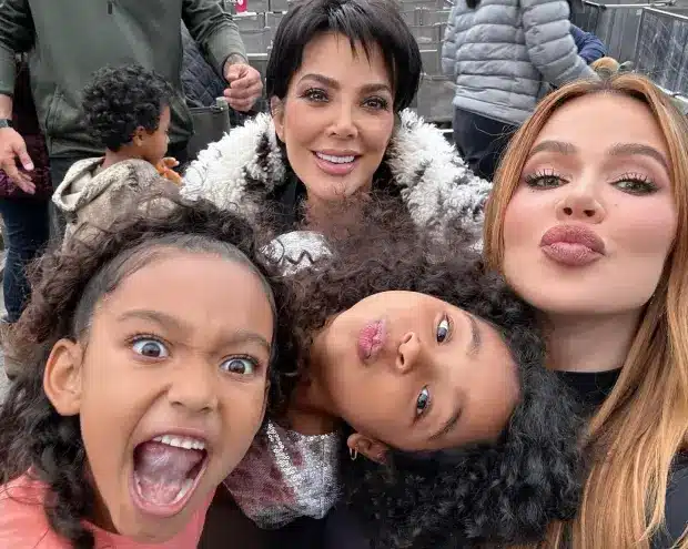 Khloe Kardashian posts a cute photo of Kris Jenner, True, and Chicago. - Instagram