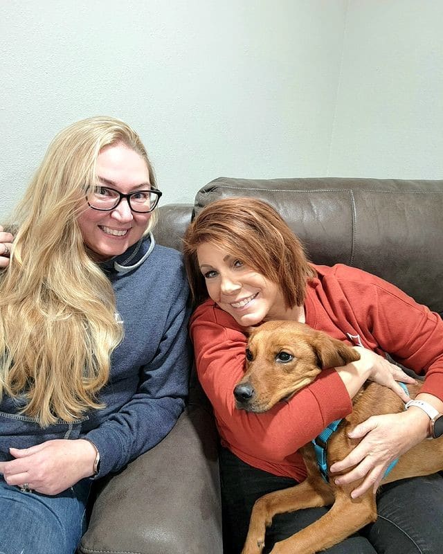 Meri Brown, her dog Zona, and friend Jenn from Instagram