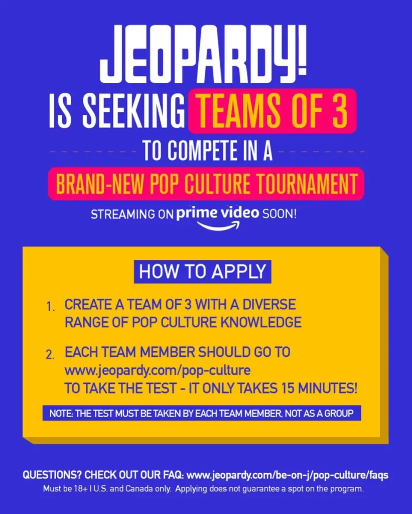 Jeopardy! Pop Culture Spinoff starts with technical difficulties. - Instagram