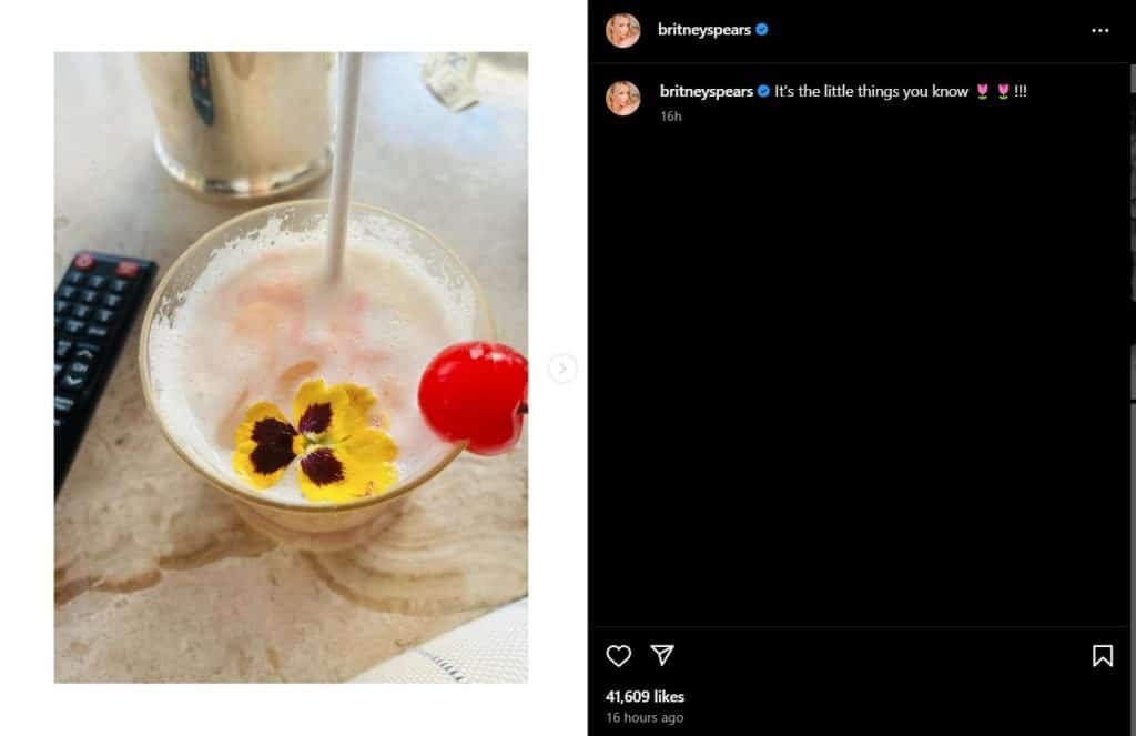 Britney Spears Cocktail via Instagram
