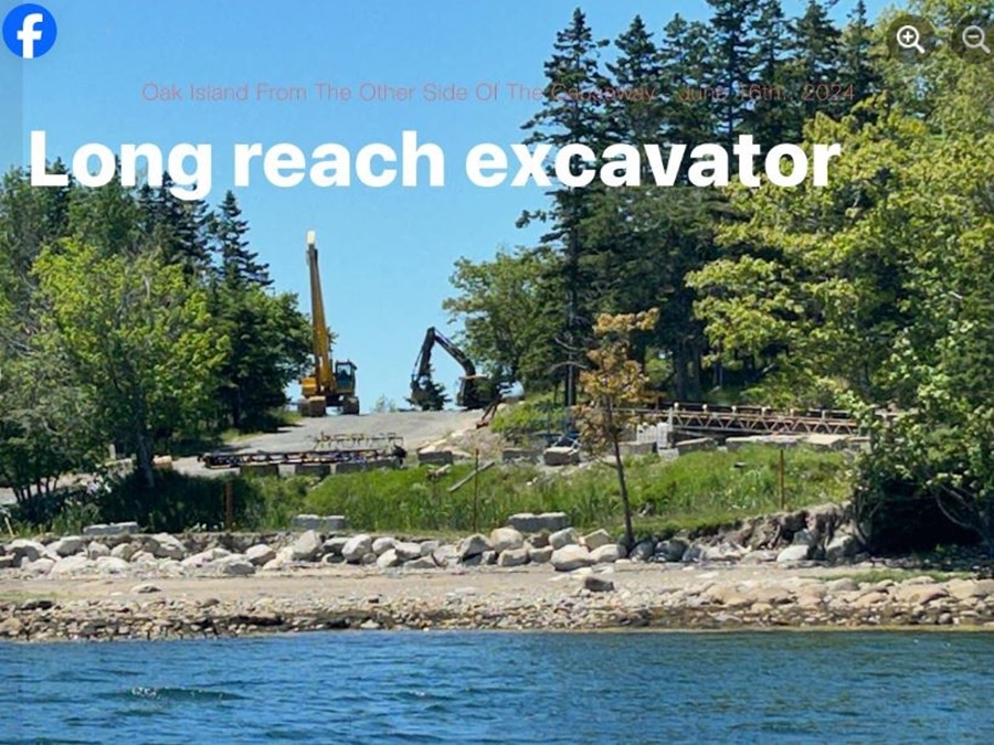 Excavator - Credit Oak Island From The Other Side of The Causeway