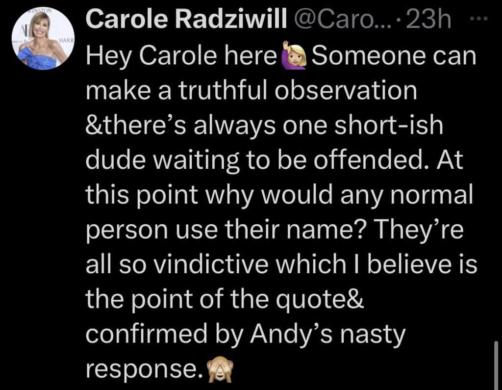 Carole Radziwill-Twitter