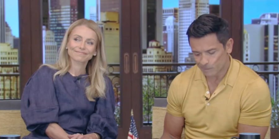 Kelly Ripa discusses a marriage scuffle on air with Mark Consuelos. - Live