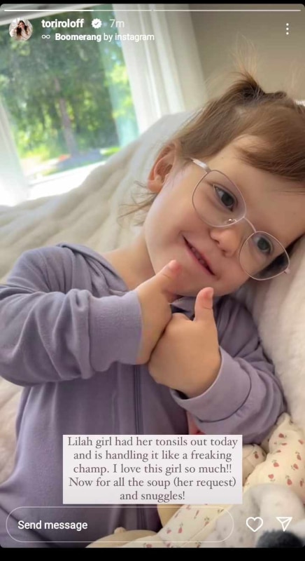 LPBW kid, Lilah Roloff is on the mend - Instagram