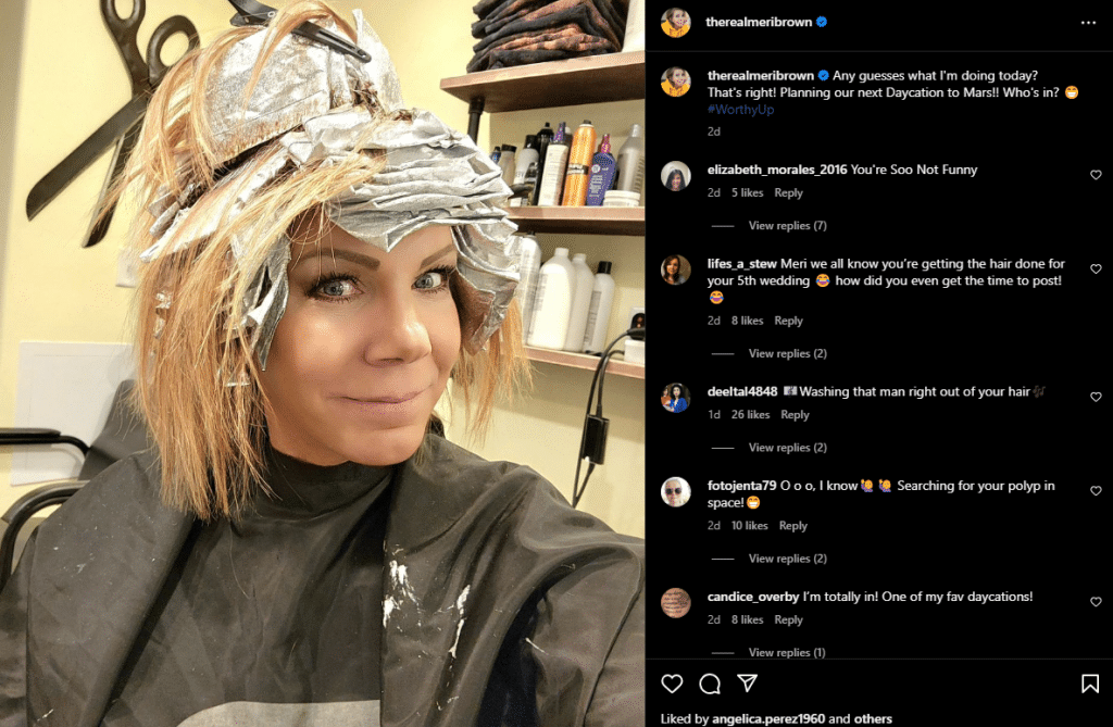 Getting her hair refreshed for "Daycation." - Instagram