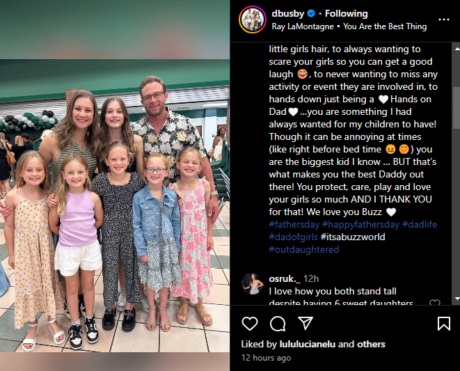 Danielle Busby acknowledges it is hard to be a parent to six girls. - Instagram
