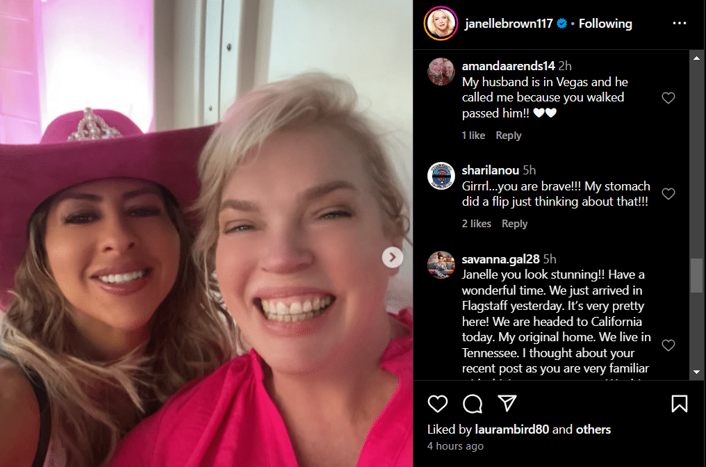 Janelle Brown and Alice Goldstein are reunited in Vegas. - Instagram