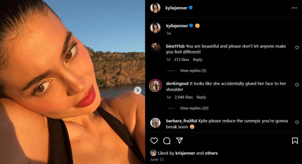 Kylie Jenner gets a mix of responses. - Instagram