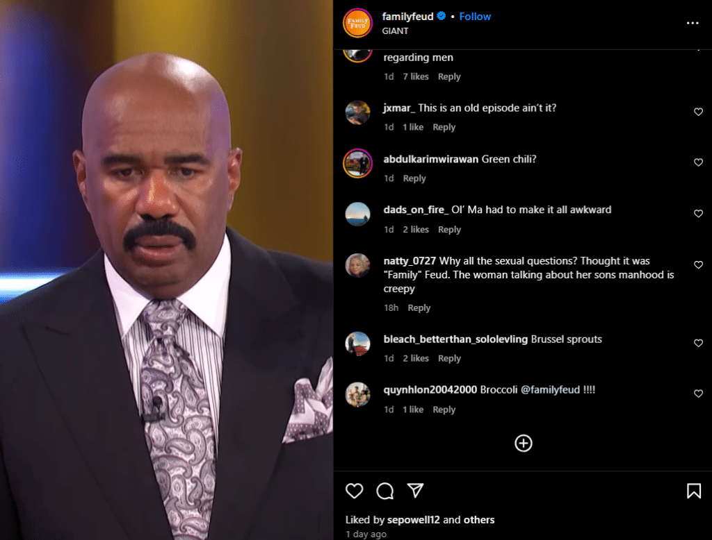 The answer takes Steve Harvey off guard. - Instagram