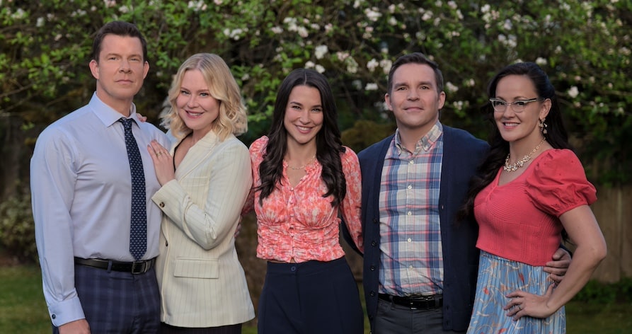 Signed, Sealed, Delivered Photo: Eric Mabius, Kristin Booth, Rhiannon Fish, Geoff Gustafson, Yan-Kay Crystal Lowe Credit: ©2024 Hallmark Media/Photographer: Luka Cyprian