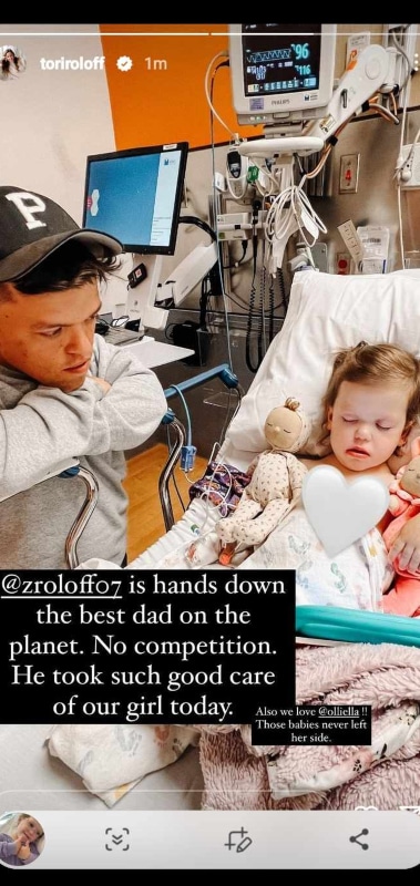 Zach Roloff watches over Lilah - Instagram