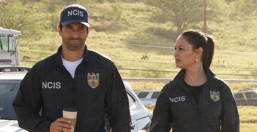 NCIS Hawaii ictured (L-R): Noah Mills as Jesse and Vanessa Lachey as Jane Tennant. Photo: Karen Neal/CBS ©2024 CBS Broadcasting, Inc. All Rights Reserved.