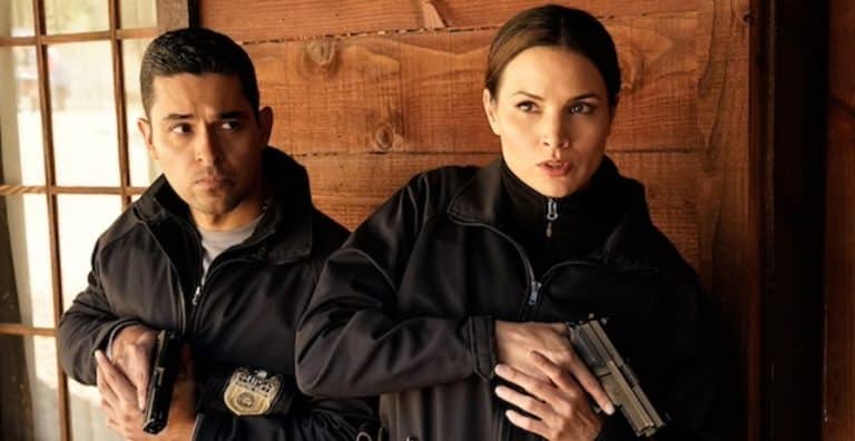 NCIS Pictured (L-R): Wilmer Valderrama as Nicholas “Nick” Torres and Katrina Law as Jessica Knight. Photo: Robert Voets/CBS ©2024 CBS Broadcasting, Inc. All Rights Reserved.