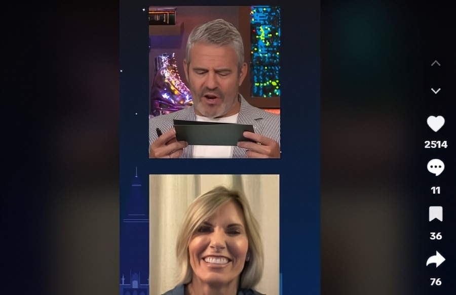 Andy Cohen and Sandy Yawn. Watch What Happens Live - TikTok