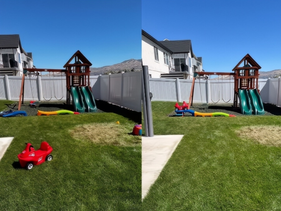 Before and after play area - Christine Brown - Instagram