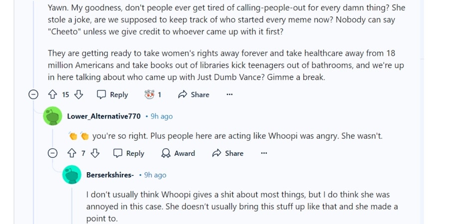 Fans weigh in on Whoopi Goldberg calling out Ana Navarro. - Reddit