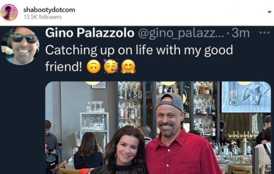 Gino Palazzolo mystery woiman - Shabootycom Instagram