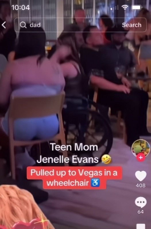 Jenelle Evans In Her Wheelchair Via Reddit