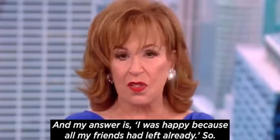 Joy Behar was "happy" to leave.  - The View
