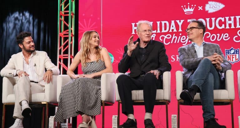 Tyler Hynes, Hunter King, Ed Begley Jr. and Diedrich Bader Photo by Rodin Eckenroth/Getty Images for Hallmark Media