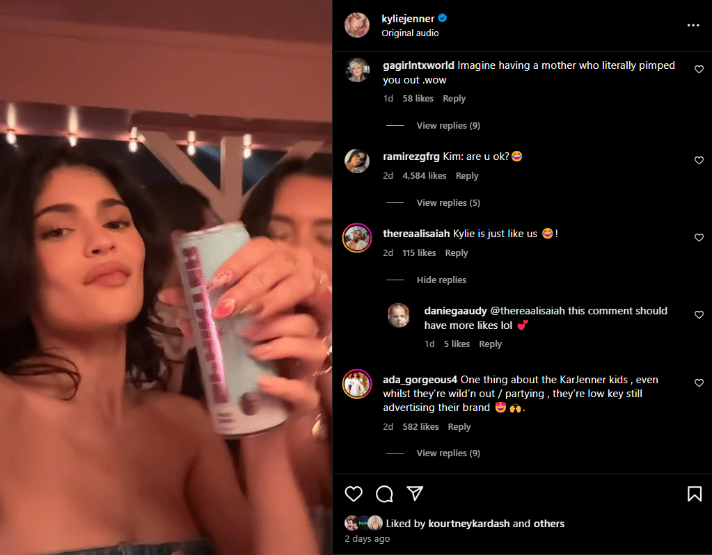 Fans notice Kardashian-Jenner product placement. - Instagram