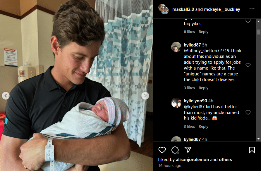 Many people criticize his name choice. - Instagram