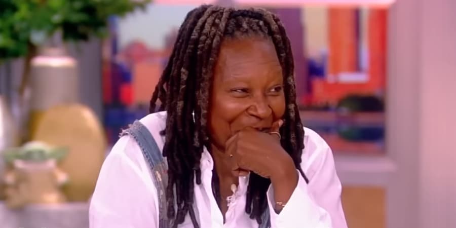 Whoopi Goldberg can't help but grin after Michael Douglas gives 'secret.' - The View