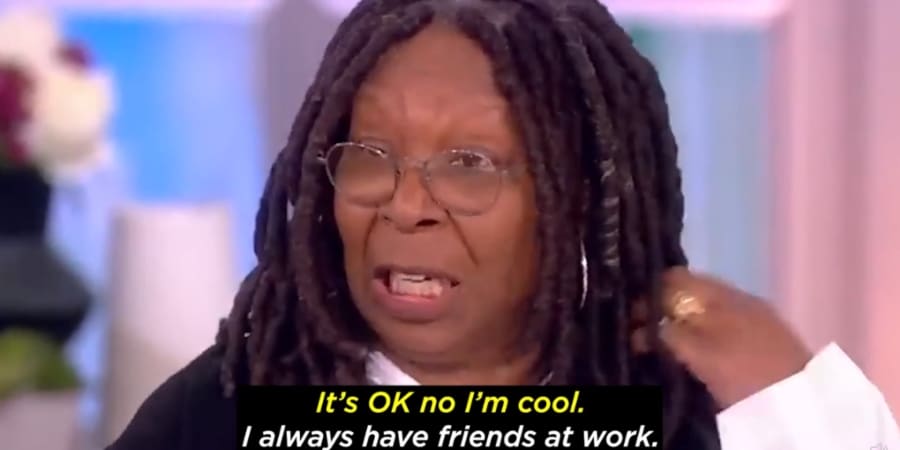 Whoopi Goldberg jokingly shakes it off. - The View