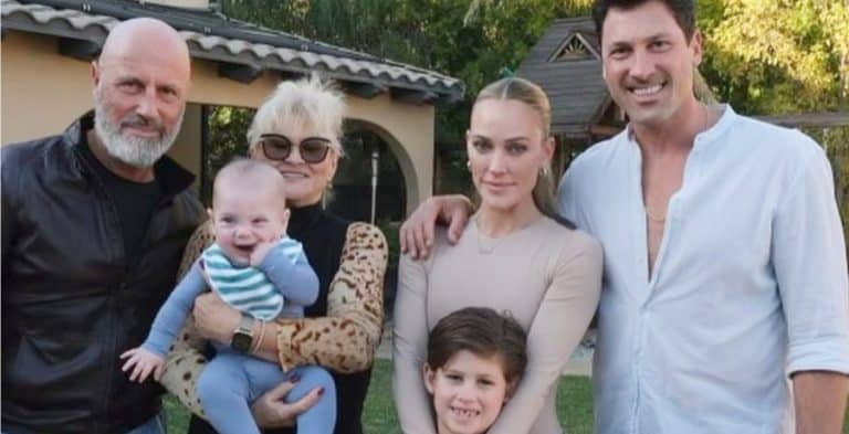 Maks Chmerkovskiy, Peta Muragtroyd, their sons Shai and Rio, and Maks' parents sourced from Instagram