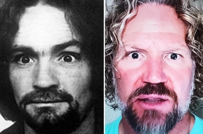 Another discussion adds a comparison photo of Charles Manson and Kody Brown side by side. - Reddit