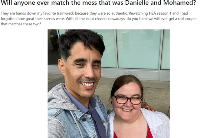 Mohamed & Danielle Jbali From 90 Day Fiance, TLC, Sourced From @daniellejbali Instagram / Reddit